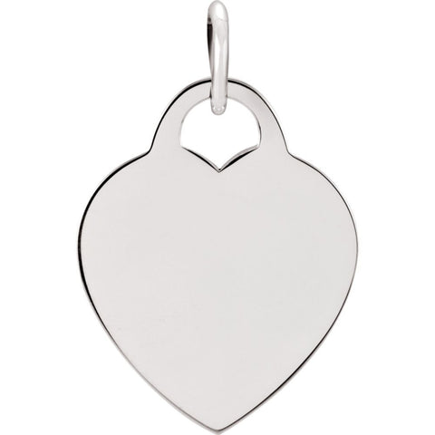 Sterling Silver 26.83x20.51mm Heart Charm