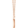 14k Rose Gold 3/8 CTW Diamond Rectangle 16-18" Necklace