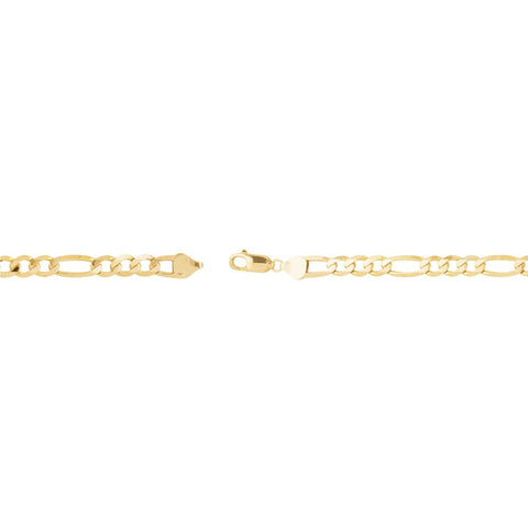 14k Yellow Gold 6.5mm Figaro 8" Chain