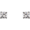 14k White Gold White Sapphire Youth Earrings
