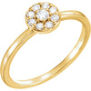14k Yellow Gold 1/4 ctw. Diamond Ring, Size 7