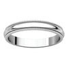 Continuum Sterling Silver 3mm Milgrain Band, Size 4