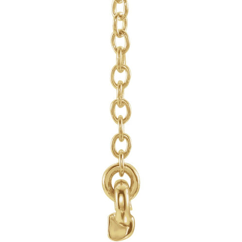 14k Yellow Gold .07 CTW Petite Diamond Bar 16-18" Necklace