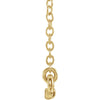 14k Yellow Gold .07 CTW Petite Diamond Bar 16-18" Necklace