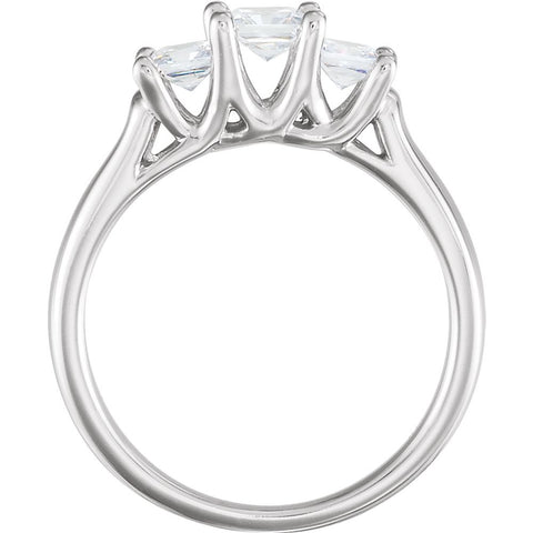 14k White Gold 7/8 CTW Diamond Anniversary Ring, Size 7