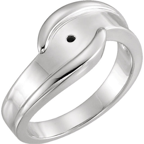 14k White Gold Peg Engagement Base, Size 6