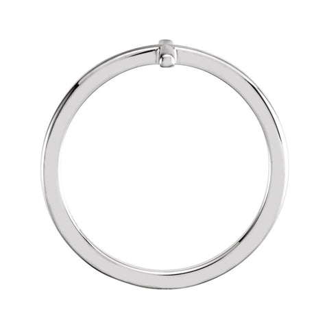 Sterling Silver Side Cross Ring, Size 7