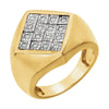 14K Two-Tone Gold 1/5 CTW Diamond Men's Ring (Size 10)