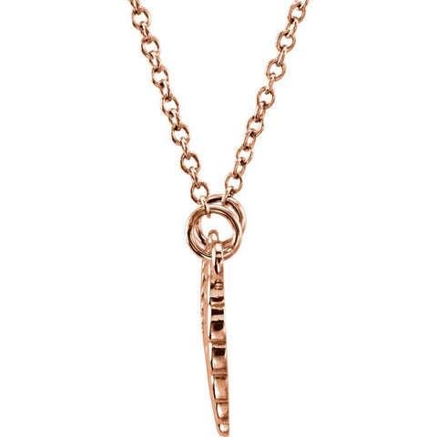 14k Rose Gold Angel Wings 16-18" Necklace