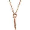 14k Rose Gold Angel Wings 16-18" Necklace
