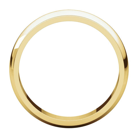 14k Yellow Gold 5mm Half Round Edge Band, Size 8