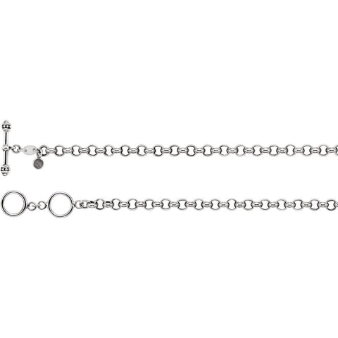 5mm Sterling Silver Charm Bracelet