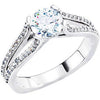 1/4 CTW Complete Engagement Ring in Continuum Sterling Silver (Size 6 )