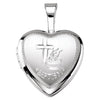 Baptism Heart Locket in Sterling Silver