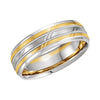 Two-Tone Gold 7mm Design Band (Size 10)