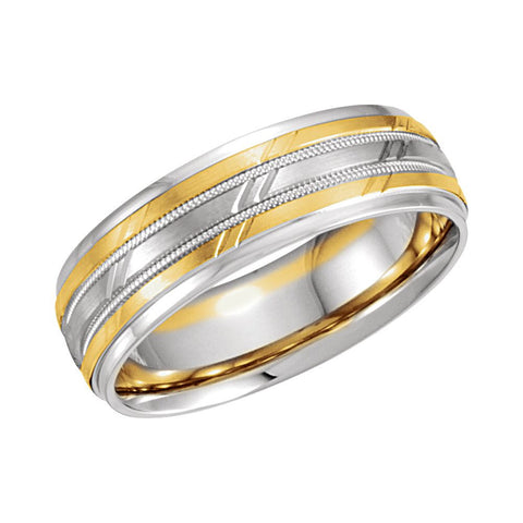 14K White & Yellow Gold Band Size 11.5