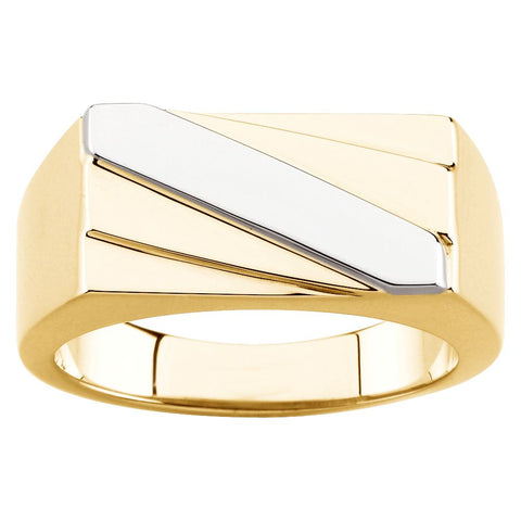 14K Yellow Men's Ring, Size 11