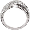 14k White Gold 1 CTW Black & White Diamond Ring, Size 7
