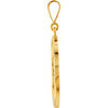 14k Yellow Gold Circle Pendant