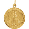 18.00 mm Miraculous Medal in 14K Yellow Gold