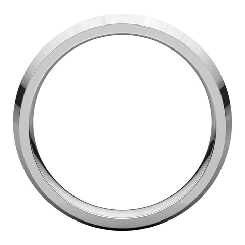14k White Gold 5mm Knife Edge Comfort Fit Band, Size 8.5