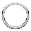 14k White Gold 5mm Knife Edge Comfort Fit Band, Size 8.5