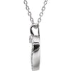 Sterling Silver 1/6 CTW Black & White Diamond Heart 18" Necklace