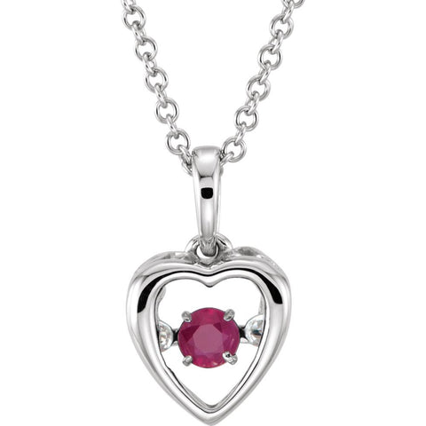 14k White Gold Ruby 18" Mystara® Necklace
