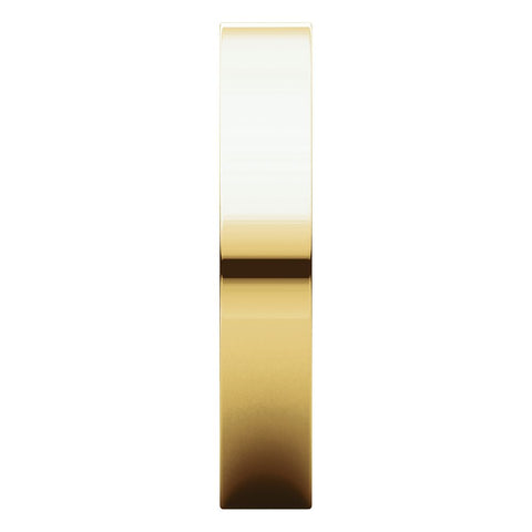 14k Yellow Gold 4mm Flat Comfort Fit Band, Size 12