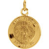 12.00 mm St. Florian Medal in 14K Yellow Gold