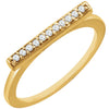 14k Yellow Gold 1/10 ctw. Diamond Bar Ring, Size 7