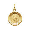 12.00 mm St. George Medal in 14K Yellow Gold
