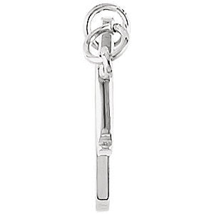 14k White Gold "Love You" Neck Trim Pendant Mounting