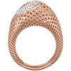 14k Rose Gold 1/2 CTW Diamond Pierced Style Ring, Size 7