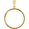 14k Yellow Gold Tab Back Frame Pendant for U.S. $10.00 or 1/2 Ounce Chinese Panda Coin