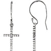 14K White Gold 1/6 CTW Diamond Cross Earrings