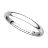 Comfort-Fit Light Wedding Band Ring in 14k White Gold ( Size 6 )