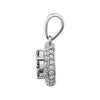 14k White Gold 3/8 CTW Diamond Blue & White Halo Pendant