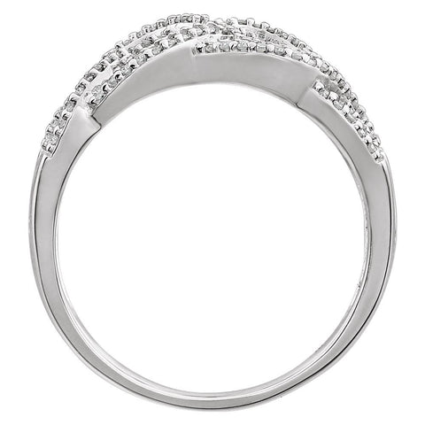 14k White Gold 1/3 CTW Diamond Ring, Size 7