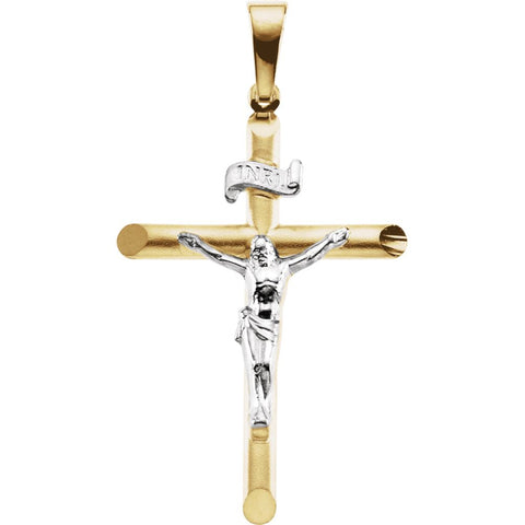 Two-Tone Crucifix Pendant