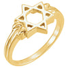 Star of David Ring in 14k Yellow Gold ( Size 6 )