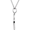 14k White Gold Crescent Moon 16" Necklace