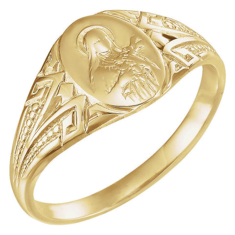 14k Yellow Gold St. Theresa Ring , Size 6