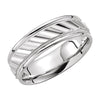 6.75 mm Comfort-Fit Design Duo Wedding Band Ring (Size 11 )