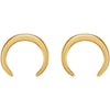 14k Yellow Gold Crescent Earrings
