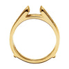 14k Yellow Gold 1/4 CTW Diamond Ring Guard, Size 7
