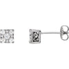 14K White Gold 1/3 CTW Diamond Stud Earrings