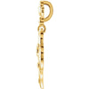 14k Yellow Gold Decorative Dangle Pendant