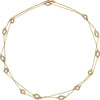 Cubic Zirconia Necklace with 14k Yellow Gold Plating in Sterling Silver ( 36.00-Inch )