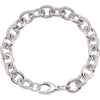 Circle Link Bracelet in Sterling Silver ( 7.50-Inch )